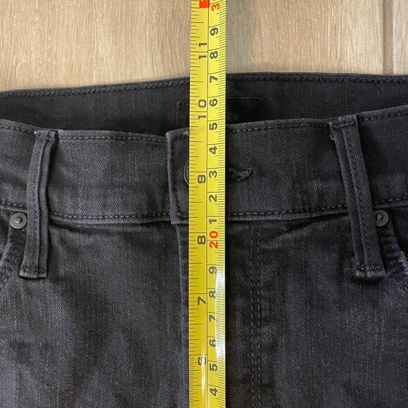 Mother The Runaway Bootcut Jeans Black Not Guilty Size 27 High Rise Stretch - Picture 9 of 11